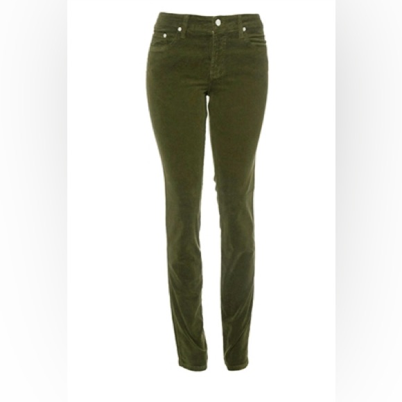 3 For $5! Fabrizio Gianni Green Stretch Straight Slim Corduroy Pants - Sz 30